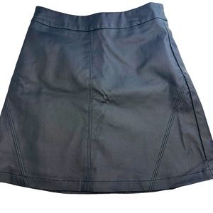Gianni Bini Girls Black Faux Leather Skirt Size 10
